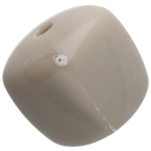 Cuentas cubo irregular 16x17 mm - segunda opción - Acrílico opaco - Grège x10