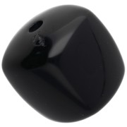 Cuentas cubo irregular 16x17 mm - segunda opción - Acrílico opaco - Negro x10