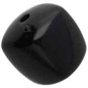Cuentas cubo irregular 16x17 mm - segunda opción - Acrílico opaco - Negro x10