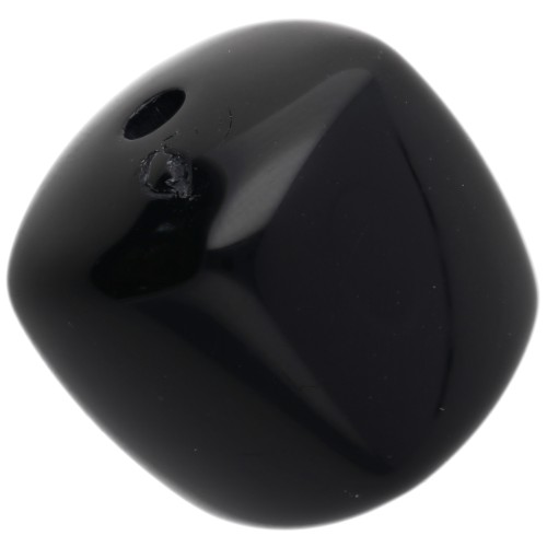 Cuentas cubo irregular 16x17 mm - segunda opción - Acrílico opaco - Negro x10