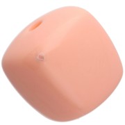 Cuentas cubo irregular 16x17 mm - segunda opción - Acrílico opaco - Salmón x10