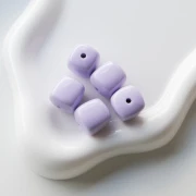 Cuentas cubo irregular 16x17 mm - segunda opción - Acrílico opaco - Lila x10