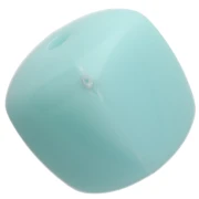 Cuentas cubo irregular 16x17 mm - segunda opción - Acrílico opaco Azul esmerilado x10