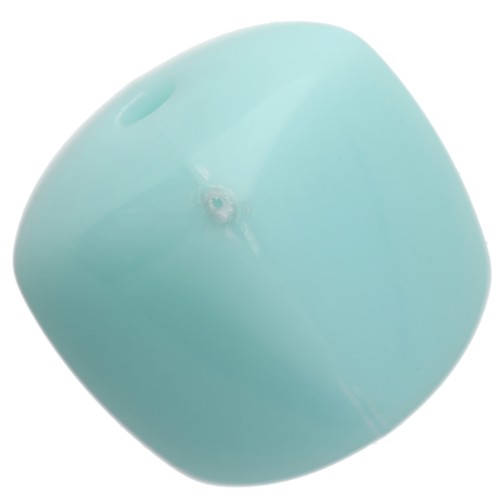 Cuentas cubo irregular 16x17 mm - segunda opción - Acrílico opaco Azul esmerilado x10