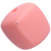Cuentas cubo irregular 16x17 mm - segunda opción - Acrílico opaco - Rosa x10