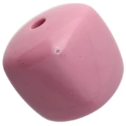 Cuentas cubo irregular 16x17 mm - segunda eleccion - Acrilico opaco Rosa viejo x10