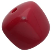 Cuentas cubo irregular 16x17 mm - segunda opción - Acrílico opaco Frambuesa x10