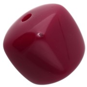 Cuentas cubo irregular 16x17 mm - segunda opción - acrílico opaco burdeos x10
