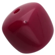 Cuentas cubo irregular 16x17 mm - segunda opción - acrílico opaco burdeos x10