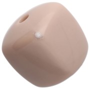 Cuentas cubo irregular 16x17 mm - segunda opción - Acrílico opaco - Taupe x10