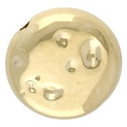 Cuentas redondas planas - palet martillado 12 mm - acrílico metalizado CCB - Dorado x10
