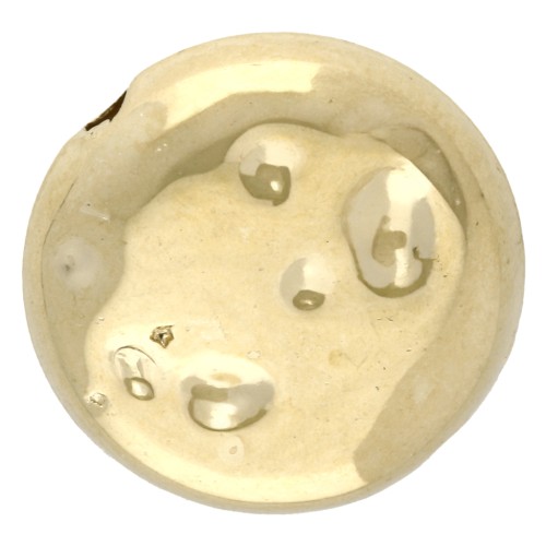 Cuentas redondas planas - palet martillado 12 mm - acrílico metalizado CCB - Dorado x10