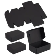 Caja de regalo para montar uno mismo, 8,3 x 6 x 3 cm - Negra x1