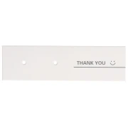 Lote de 10 tarjetas para joyas de 7 x 2 cm para pendientes - Thank you - Blanco