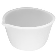 Vaso medidor de silicona graduado de 600 ml con pico vertedor - Transparente x1