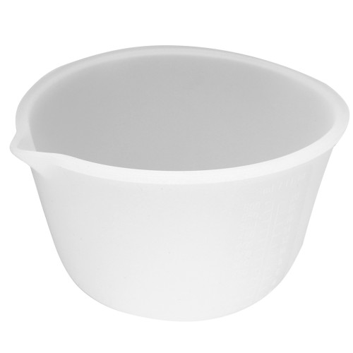 Vaso medidor de silicona graduado de 600 ml con pico vertedor - Transparente x1