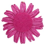Colgantes flor de rafia 55 mm - Fucsia x2