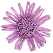 Colgantes flor de rafia 55 mm - Lila x2