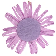 Colgantes flor de rafia 55 mm - Lila x2