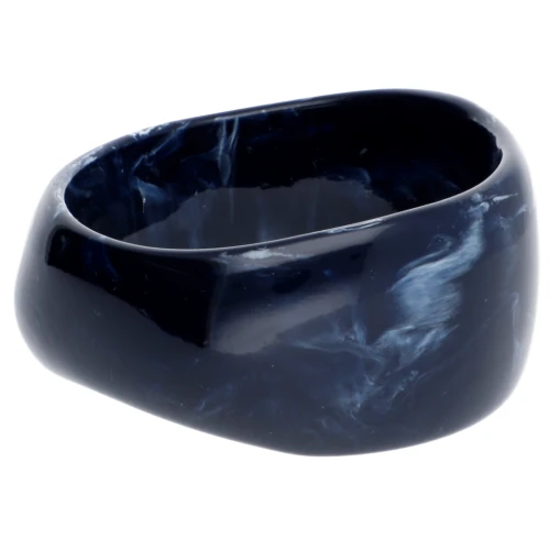 Pulsera de banda irregular acrílica opaca de 62 mm de grosor - Night Blue Marble x1