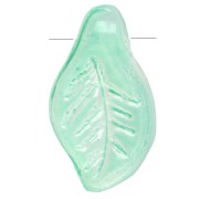 Hojas de cristal 12x6,5 mm - Verde menta x6