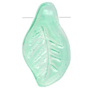 Hojas de cristal 12x6,5 mm - Verde menta x6