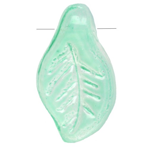 Hojas de cristal 12x6,5 mm - Verde menta x6
