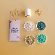Mis joyas DIY - Kit de pendientes Miyuki con punto de ladrillo - Versión verde