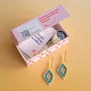 Mis joyas DIY - Kit de pendientes Miyuki con punto de ladrillo - Versión verde