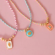 Mi bisutería - Kit de collar con colgante de resina epoxi - Versión azul