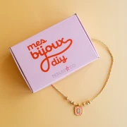 Mi bisutería - Kit de collar con colgante de resina epoxi - Versión naranja