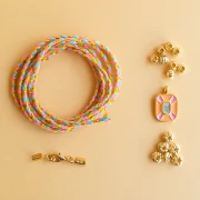 Mi bisutería - Kit de collar con colgante de resina epoxi - Versión naranja