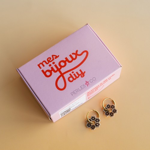 Mis joyas DIY - Kit de pendientes de flores con técnica de tejido Miyuki