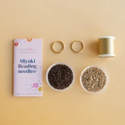 Mis joyas DIY - Kit de pendientes de flores con técnica de tejido Miyuki