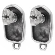 Tachuelas rectangulares irregulares martilladas 20.5x11mm - Chapa fina Arg vieja x2