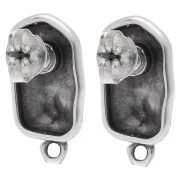 Tachuelas rectangulares irregulares martilladas 20.5x11mm - Chapa fina Arg vieja x2