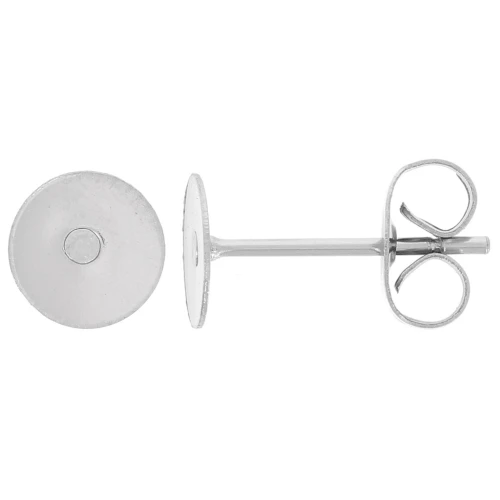 Pendientes de disco de 6 mm - acero inoxidable 304 x20