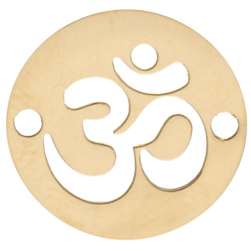 Ohm signo espaciador 2 agujeros 12 mm - 304 Oro acero inoxidable x1