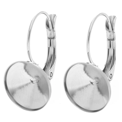 Pendientes para cabujón Rivoli 1122 10 mm - acero inoxidable 303L x2