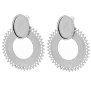 Pendientes de araña de 30 mm para cabujón de 14x10 mm - Acero inoxidable 316L x2|raw }}