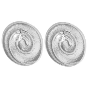 Pendientes de concha de 25 mm - acero inoxidable 304 x2