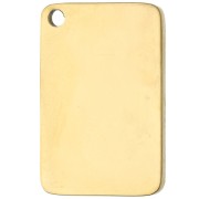 Colgante postal 18x12 mm - Acero inoxidable 304 dorado x1