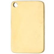 Colgante postal 18x12 mm - Acero inoxidable 304 dorado x1