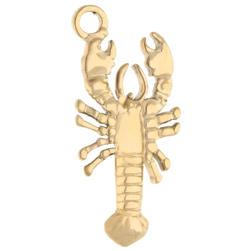 Colgante langosta 24x11 mm - Acero inoxidable 304 Oro x1