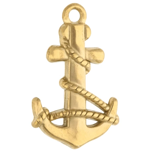 Colgante ancla 23,5x15 mm - Acero inoxidable 304 Oro x1
