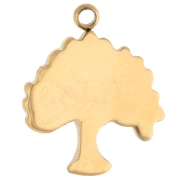 Amuleto Árbol de la Vida 16x13,5 mm - Acero inoxidable dorado 304 x1