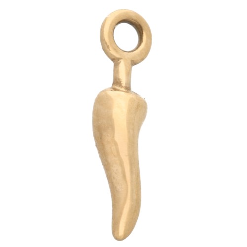 Mini Chilli charms 10x2.5 mm - Acero inoxidable 304 Oro x4