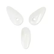 Mini Dagas de Cristal 6x2,5 mm - Aspecto Cerámico Blanco Tiza x5g