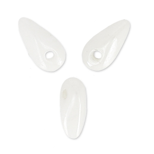 Mini Dagas de Cristal 6x2,5 mm - Aspecto Cerámico Blanco Tiza x5g