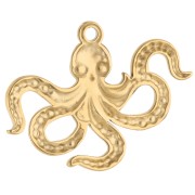Colgante pulpo 21x28 mm - Acero inoxidable 304 Oro x1